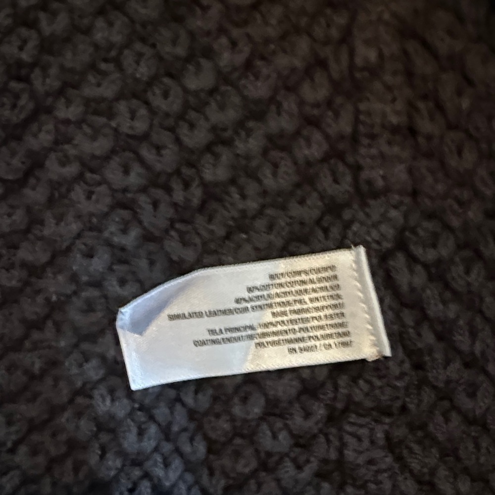 Old Navy Sweater Jacket Womens black Zip Up Faux Leather Trim Long Sleeve - Picture 3 of 12